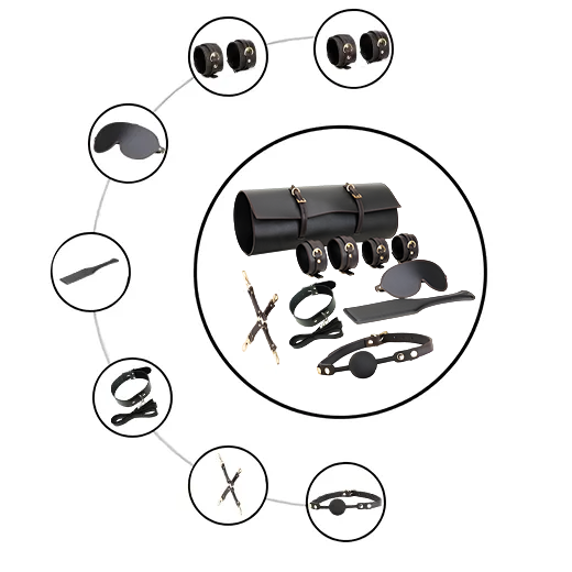 7 Pcs New Luxury Bdsm Kit