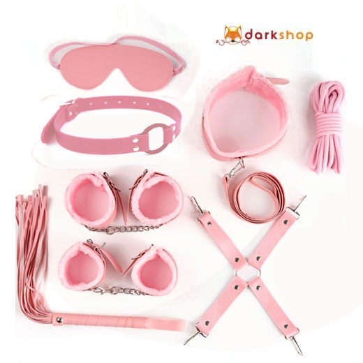 8 Pcs Luxury Pink BDSM Kit