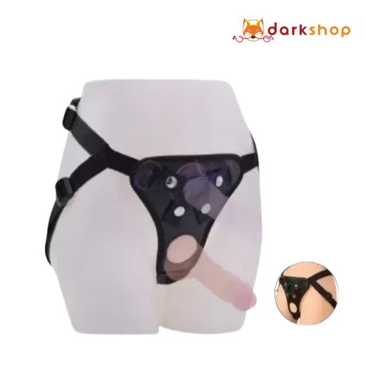 Adjustable Strap-on Double Dildo Hole Harness Lesbian Couple Belt