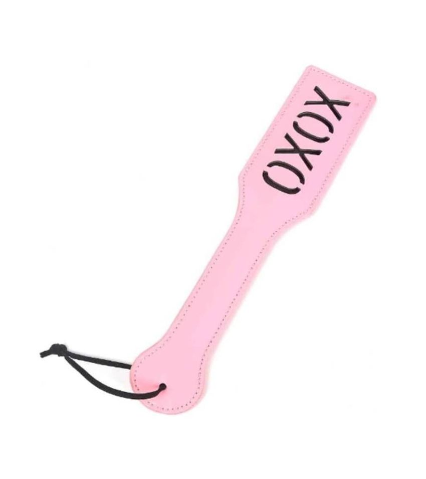 Adult Game PU Leather Hand Shank Whip (Pink /Black)