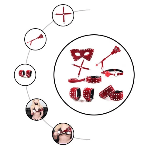 BDSM Night Fun Seven in One Red Kit