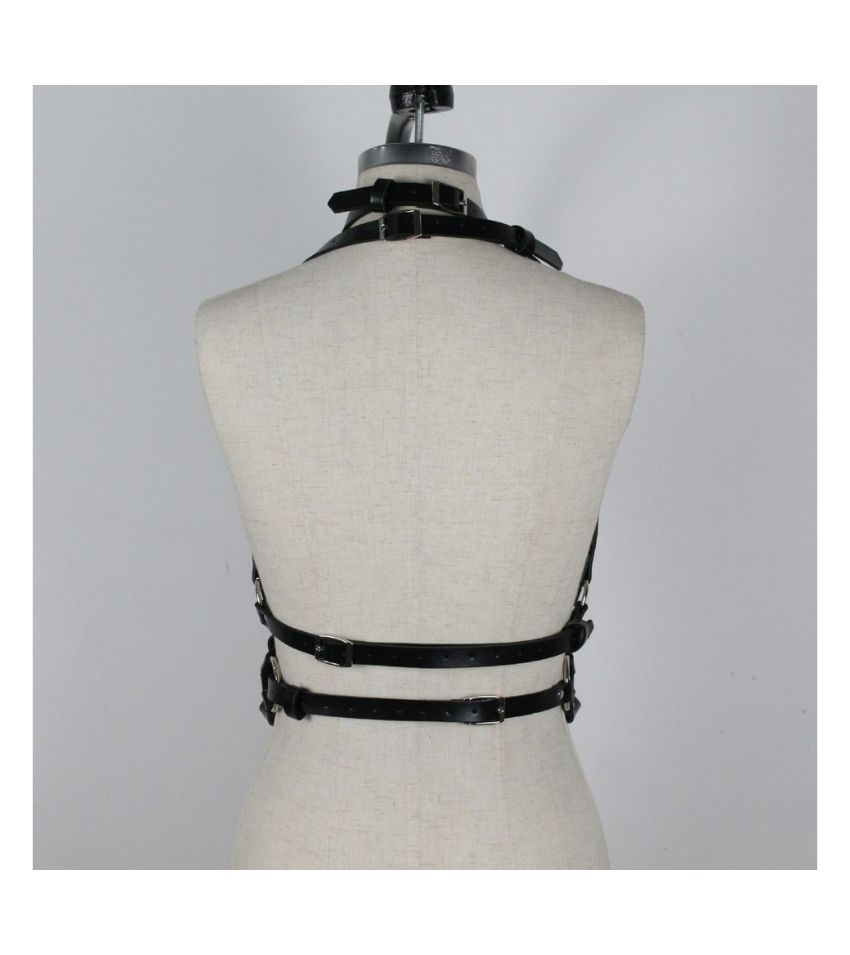 Sexy Body Leather Harness Set Bra