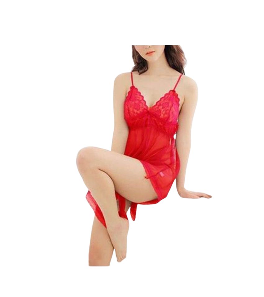 Big Bow Flyaway Chemise & G-String Set