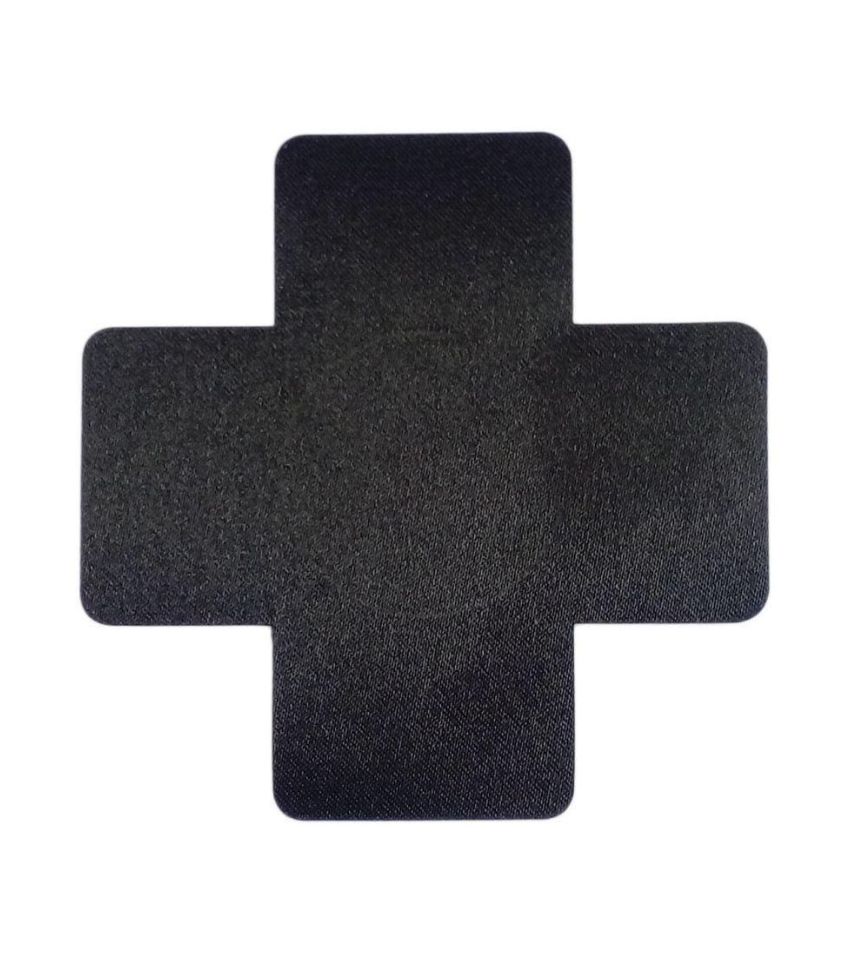 Black Cross Leather Nipple Covers