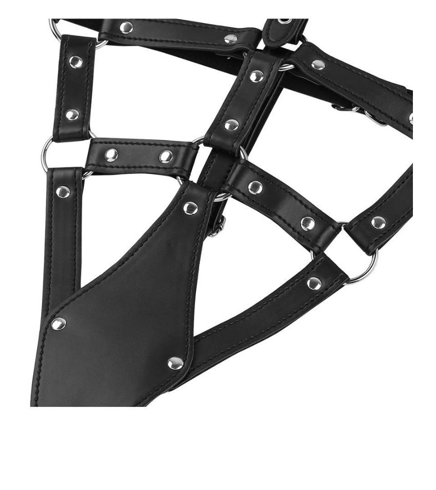 Black Bodysuit Chastity Belt For Women