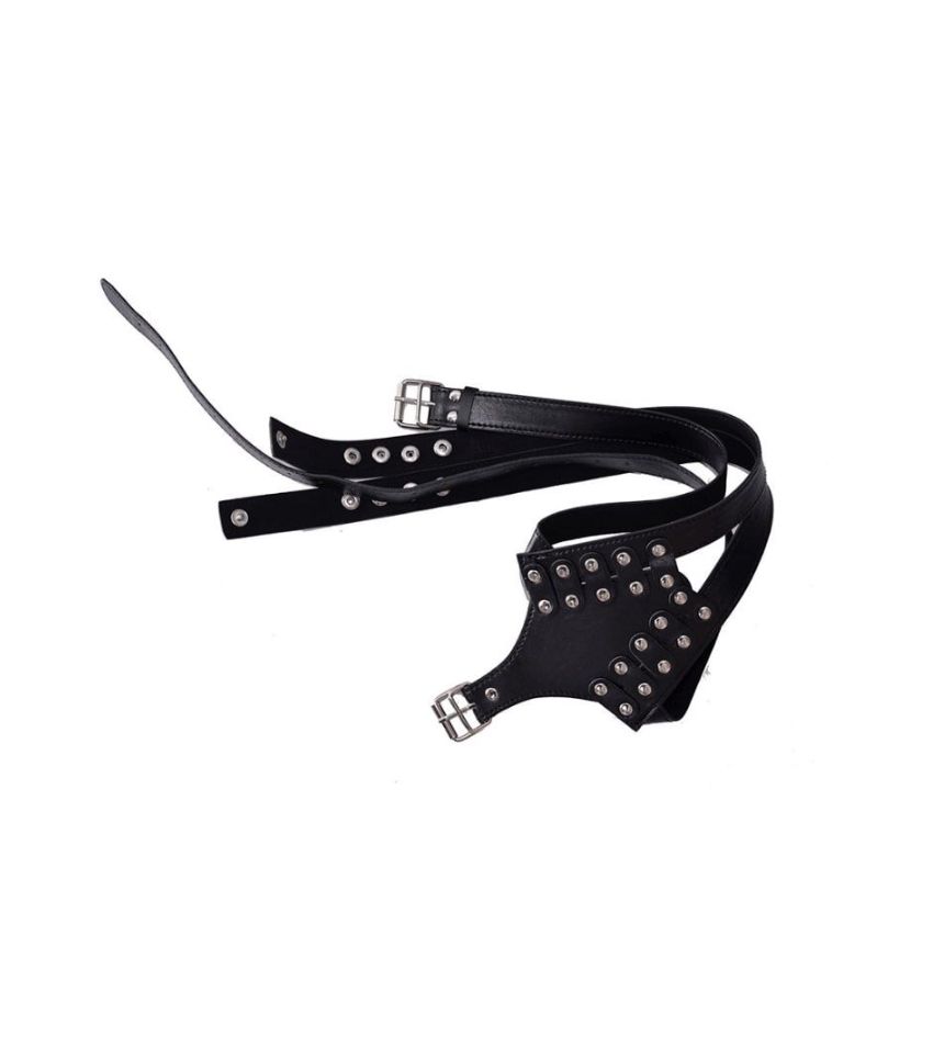 Leather Harness Overbust Corset Bustier Bondage