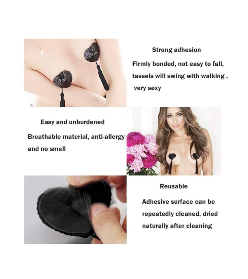 Breast Bra Tassel Nipple Cover Pasties Petal Stickers For Women