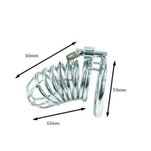 Steel Spring Chastity Cage Lock