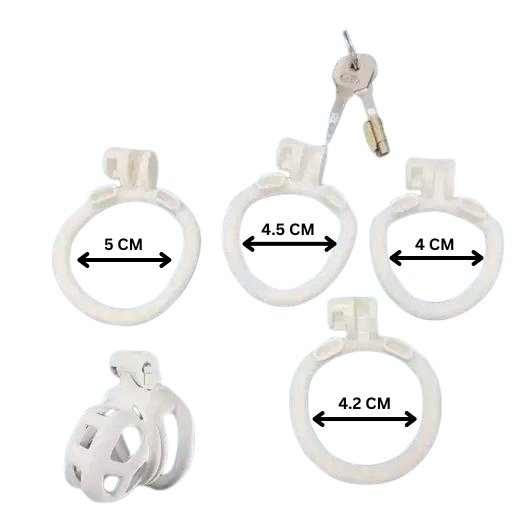 Cobra Male Chastity Device with Adjustable 4 Rings