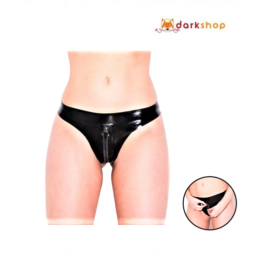 Female Crotchless Zip Thong