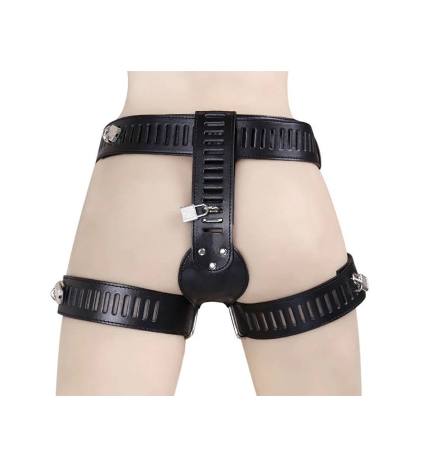 Female Lockable Leather Chastity Belt Device Panties
