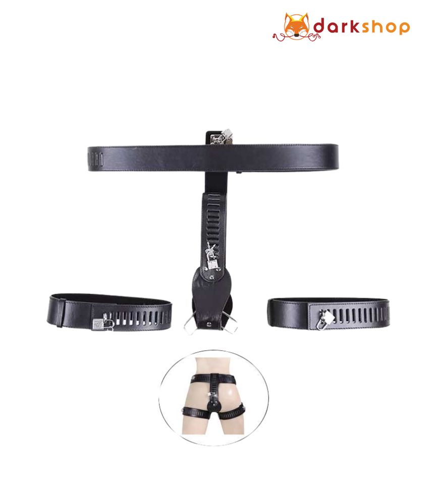 Female Lockable Leather Chastity Belt Device Panties