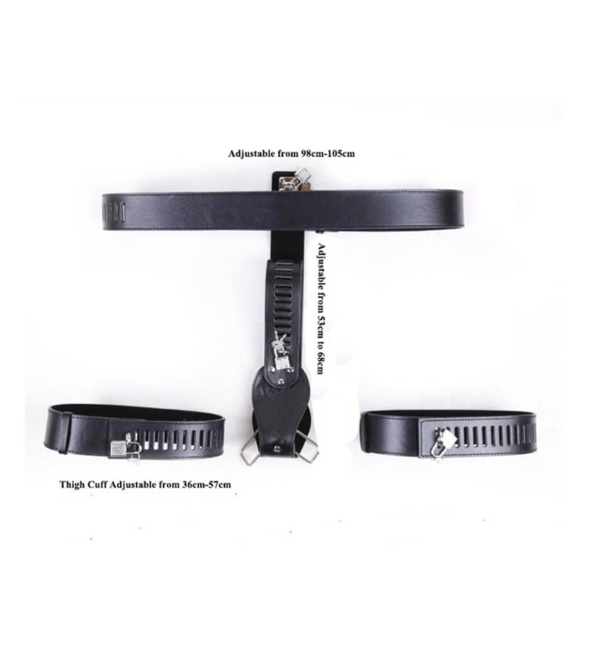 Female Lockable Leather Chastity Belt Device Panties