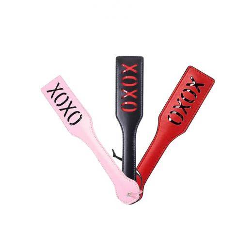 Adult Game PU Leather Hand Shank Whip (Pink /Black)
