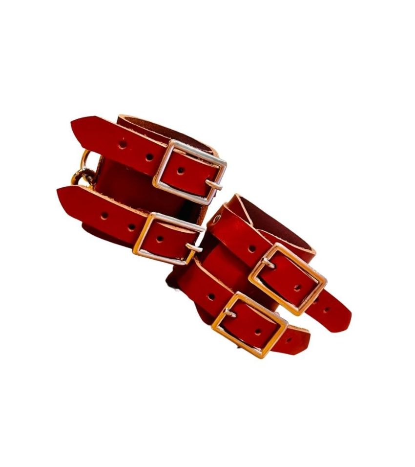 Genuine Leather Brown Handcuffs For Couples