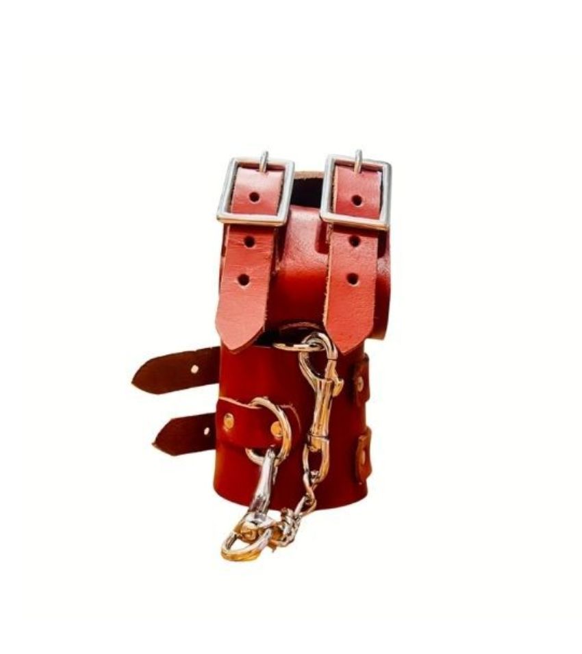 Genuine Leather Brown Handcuffs For Couples
