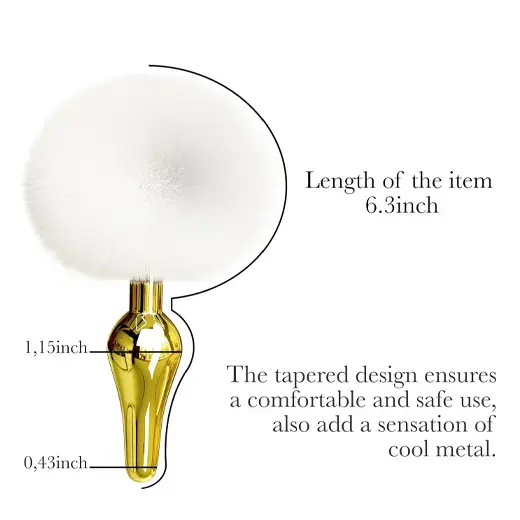 Golden Smooth Anal Tail Plug for Men and Women