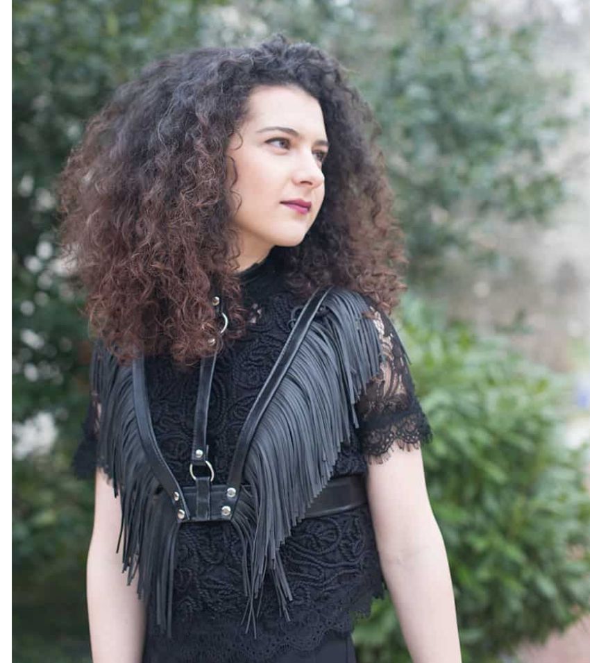 Leather Harness chest strap belt