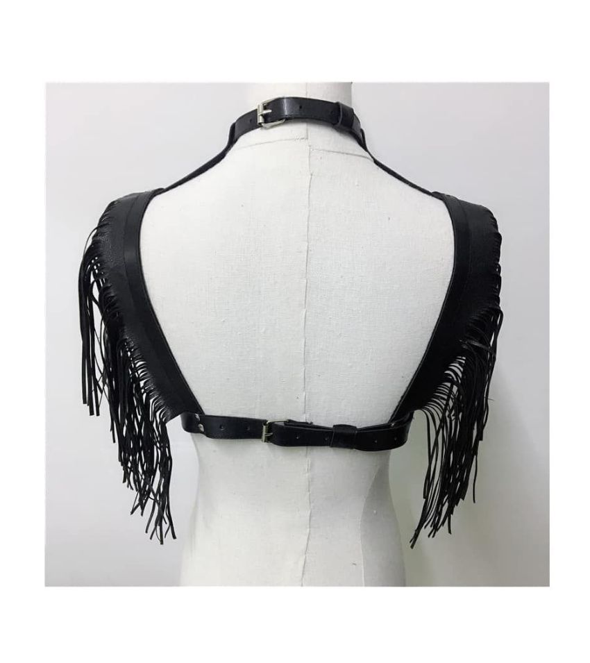 Leather Harness chest strap belt