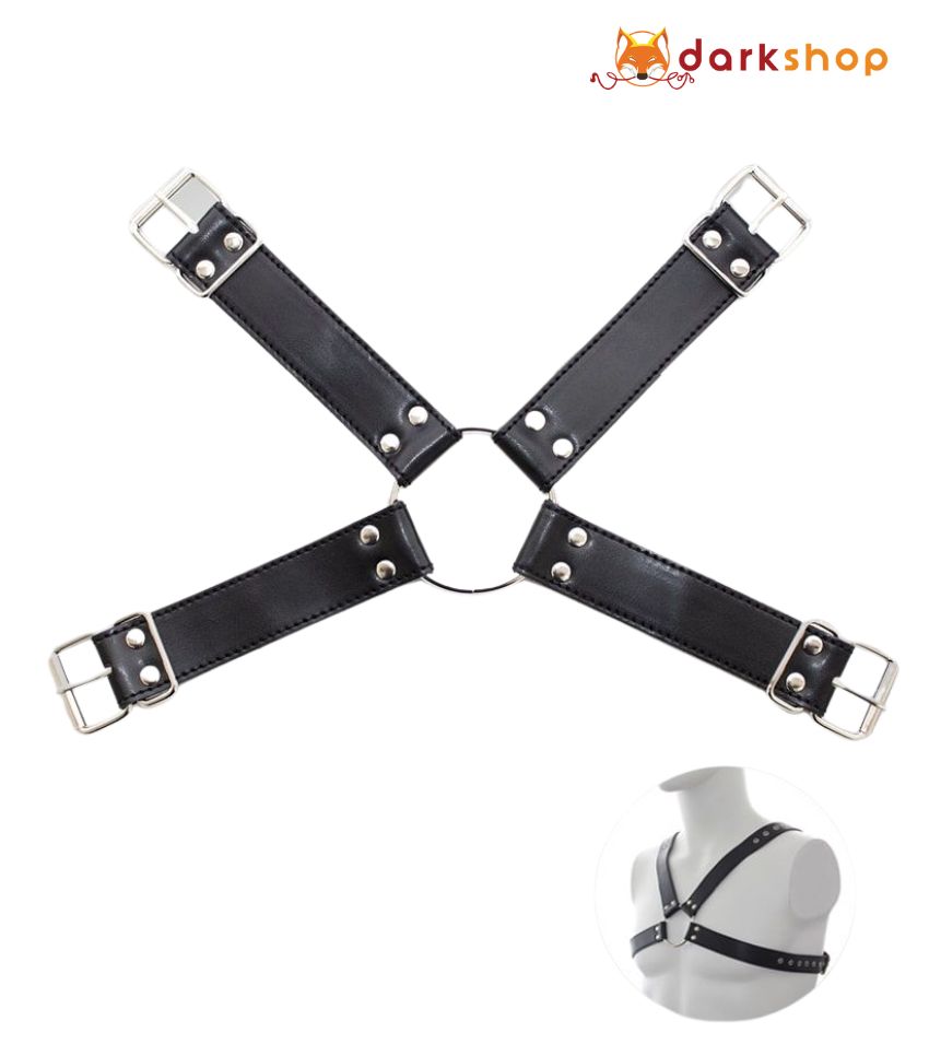 Leather chest Bondage Restraints