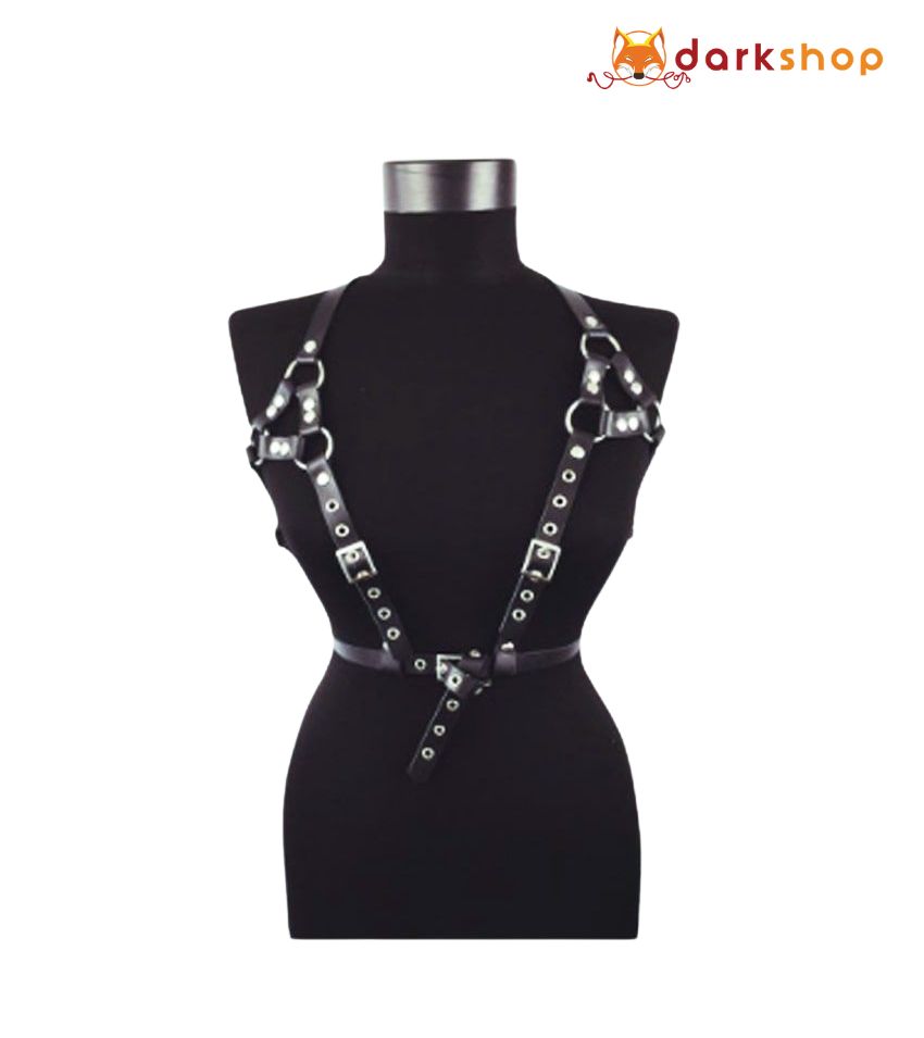 Bondage Cage Punk Sculpture Harness With Leather Belts