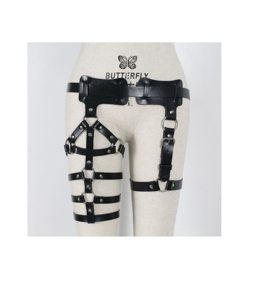 Leather Body Harness Waist Leg Bondage