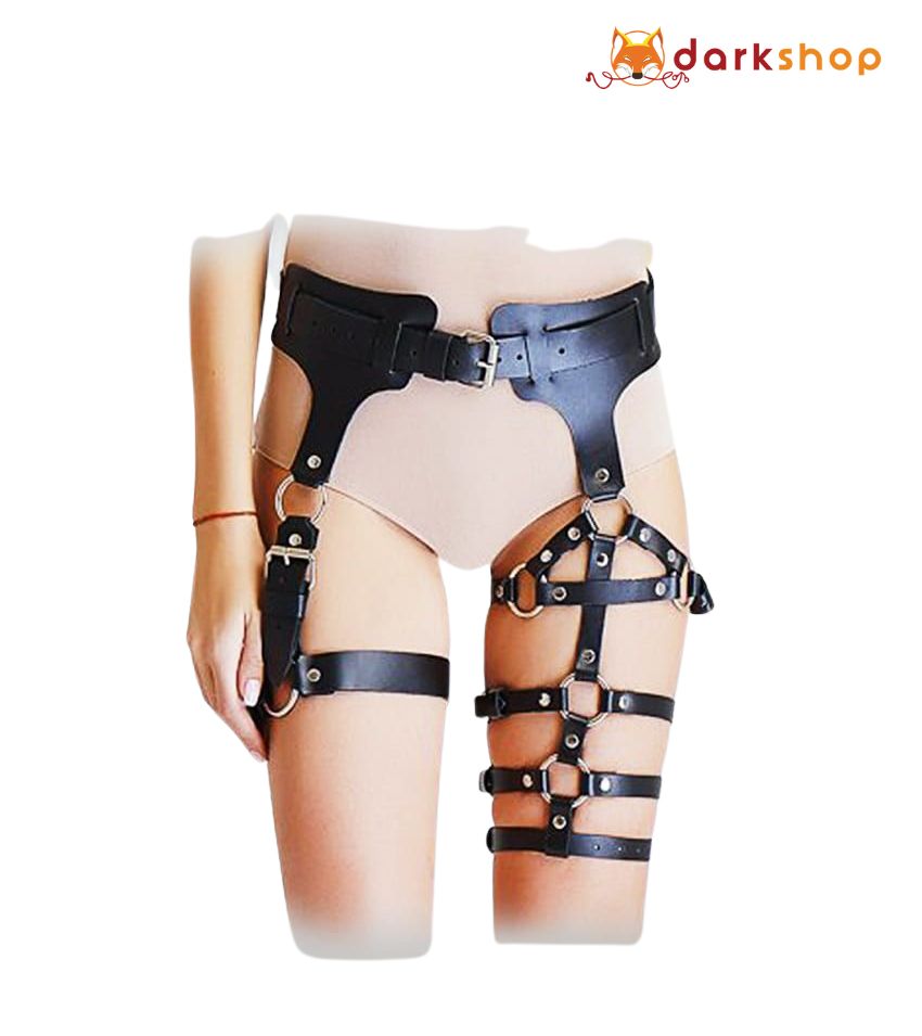 Leather Body Harness Waist Leg Bondage