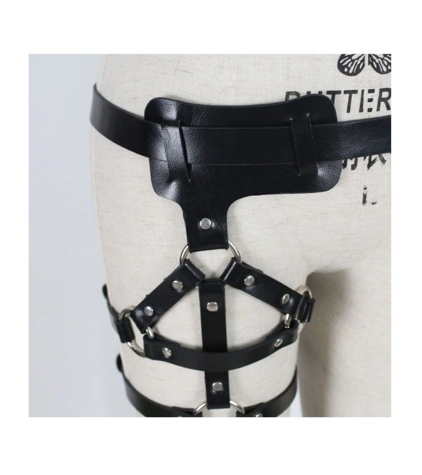 Leather Body Harness Waist Leg Bondage