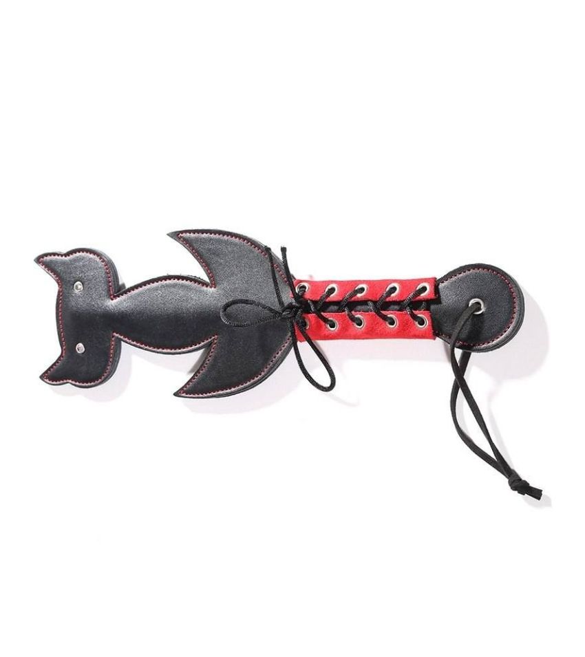 Leather Fetish Cat Paddle Spanking