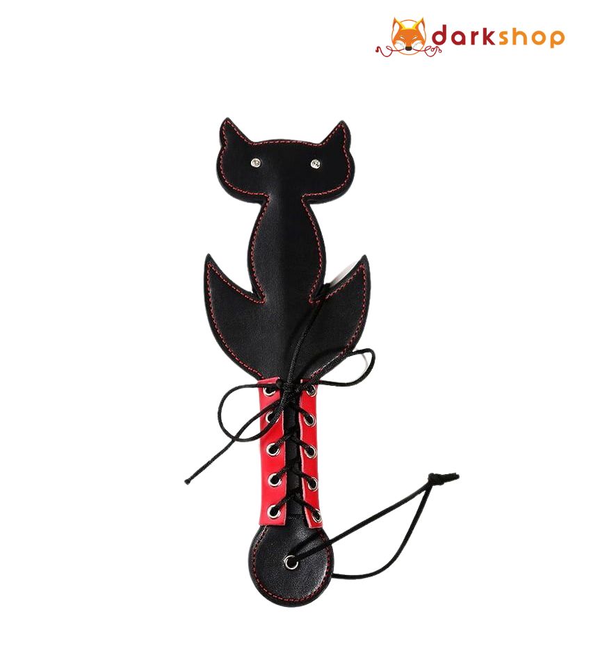 Leather Fetish Cat Paddle Spanking