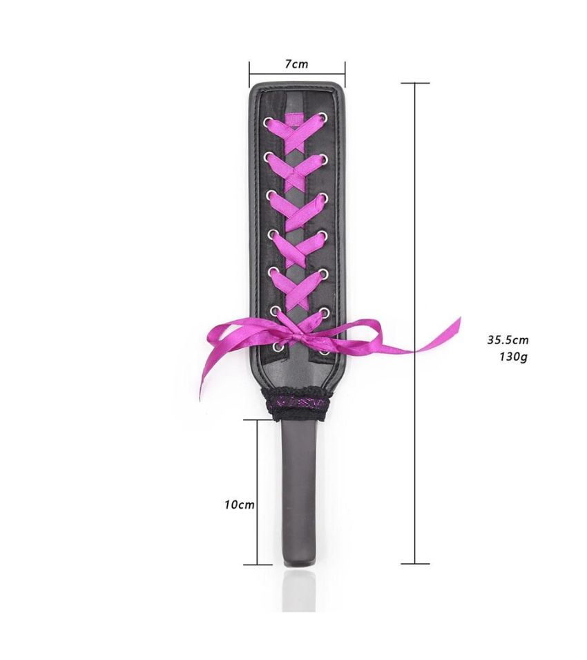 Leather Spanking Paddle With Ribbon