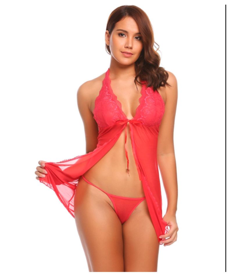Erotic See Through Nighty Lingerie Set