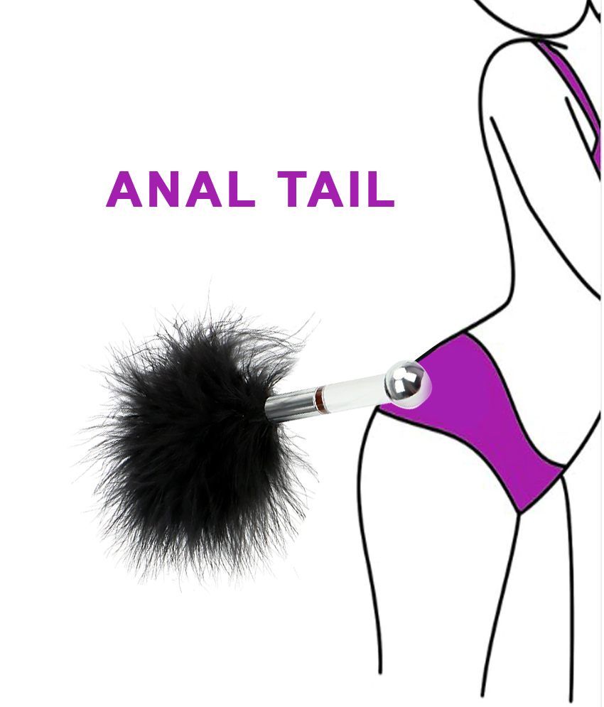 Mini Steel Ball Anal Butt Plug Feather Tail