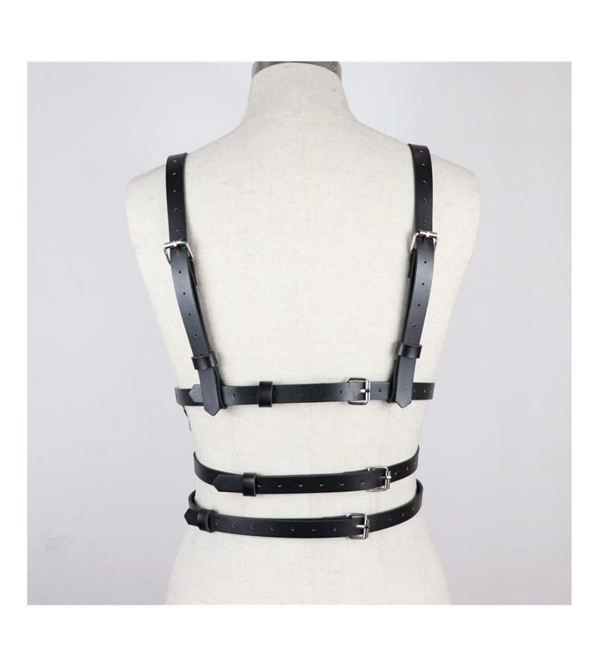 PU leather harness Bondage corset for women