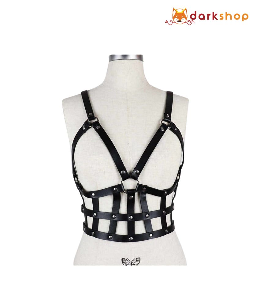 PU leather harness Bondage corset for women