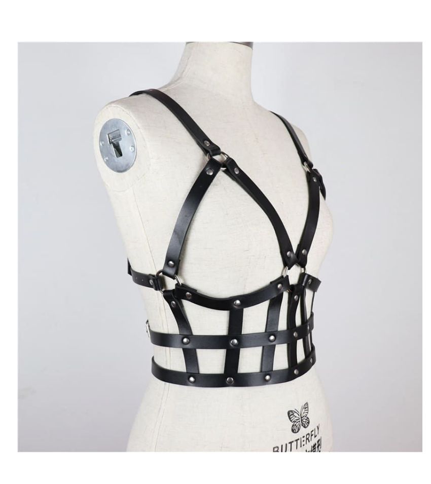 PU leather harness Bondage corset for women