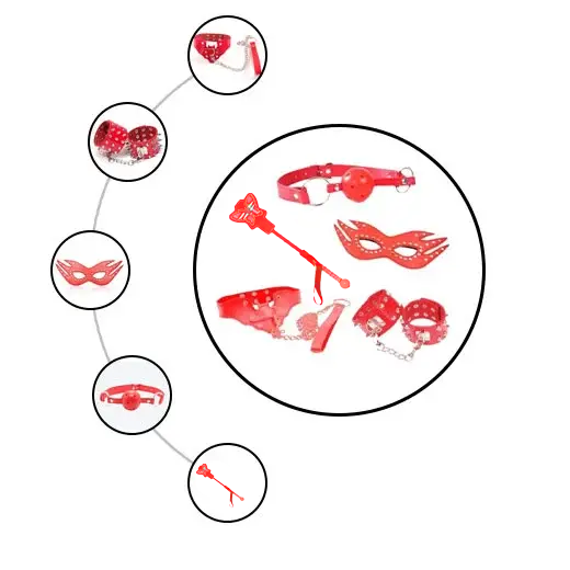 Passion 5pcs Fetish BDSM Bondage Sex Kit