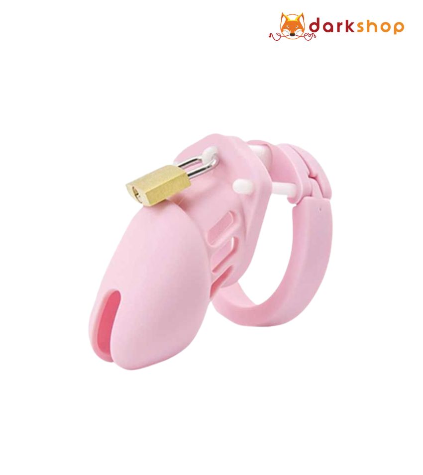 Pink Chastity Locked Cage Sex Toy for Men