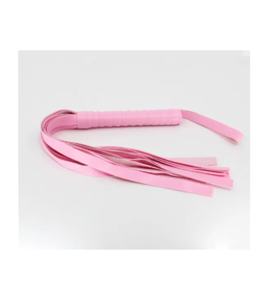 Pink Faux Leather Whip Flog Flogger