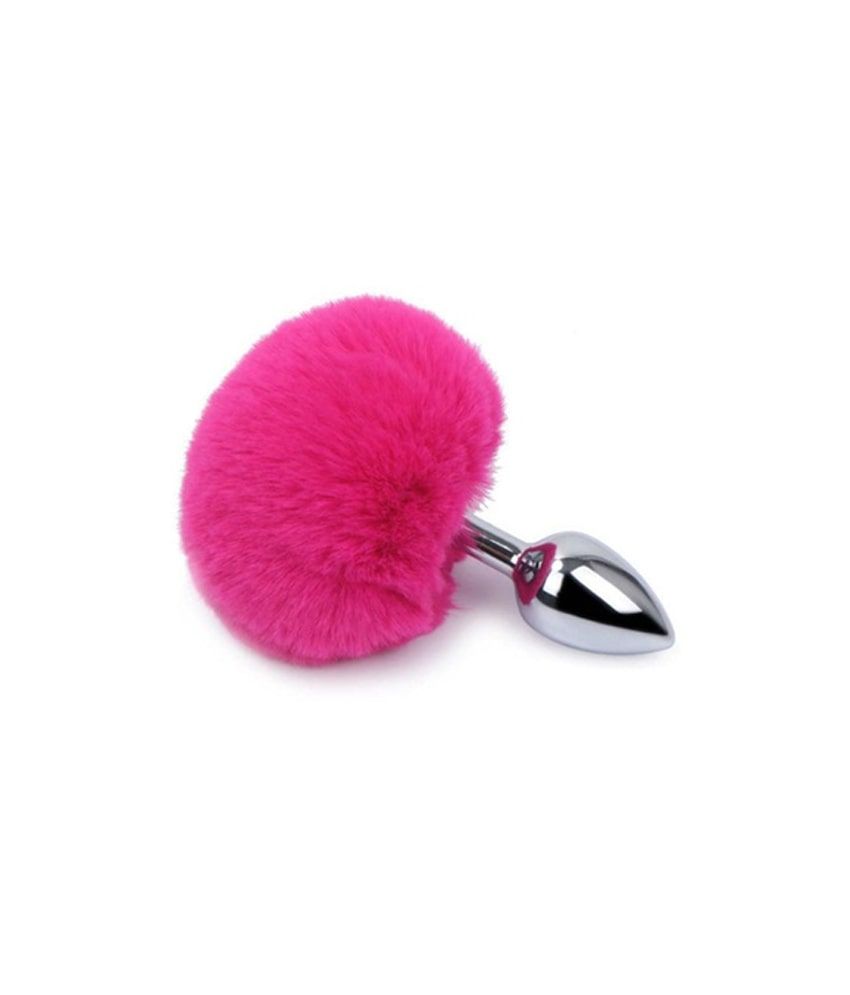 Steel Anal Butt Plug With Rabbit Tail