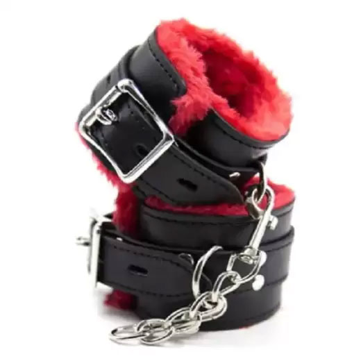 Premium Red & Black Handcuffs