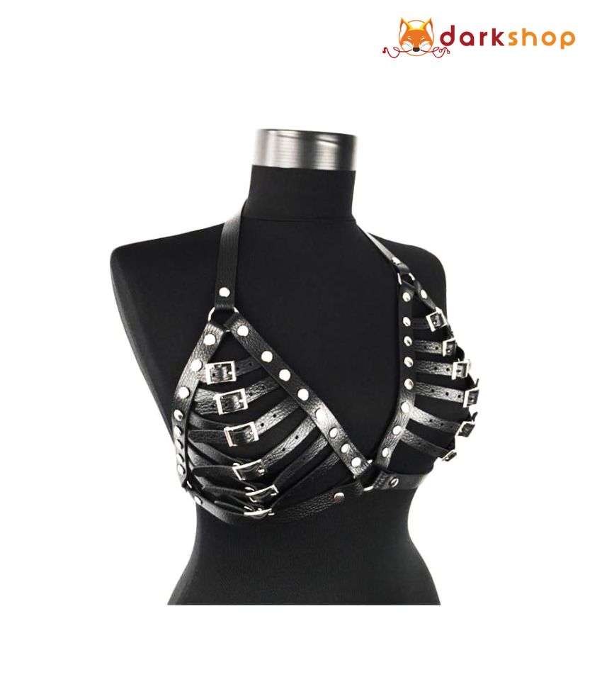 Punk Chest Stud Rave Bra Harness