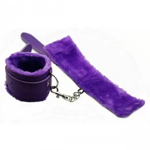 Purple Handcuffs Women Bondage