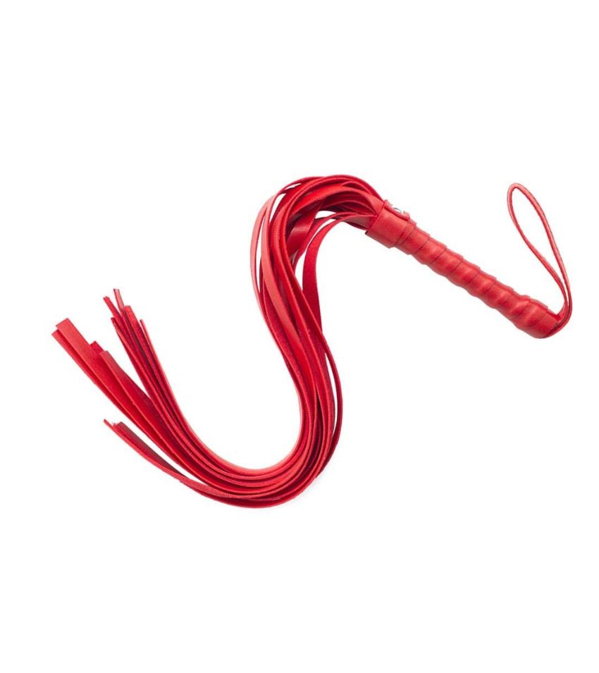 Red Faux leather whip With Tassels For Couples