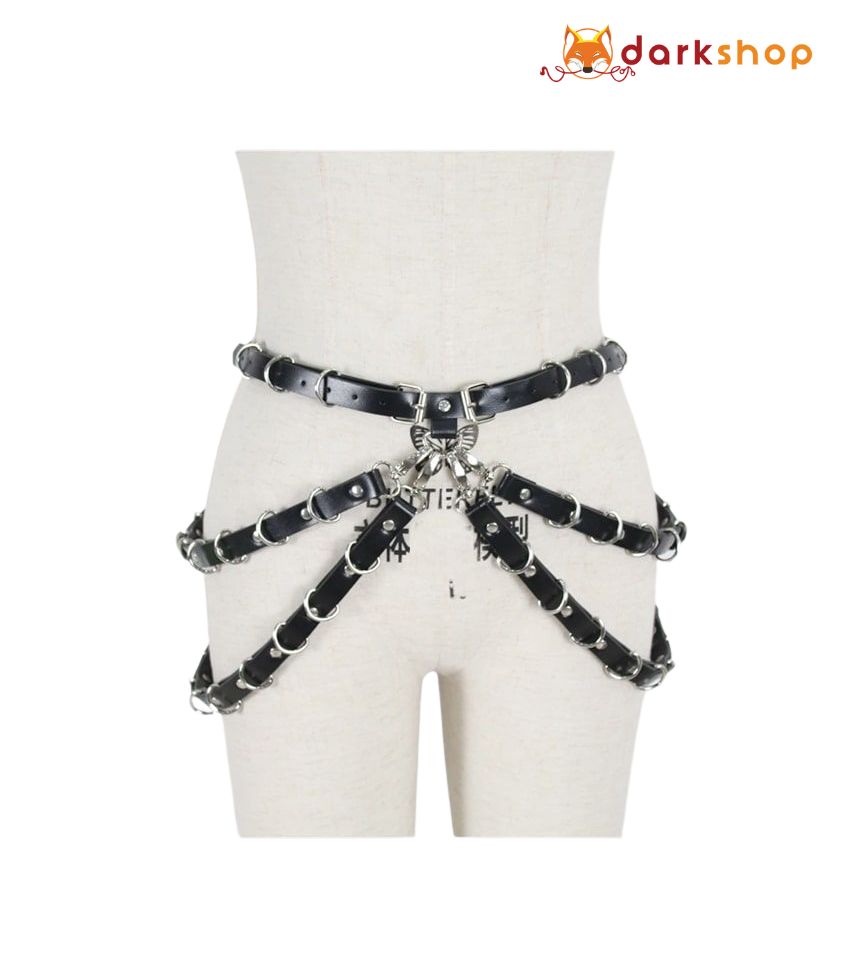 Body Harness With Metal Chain Waist Leg Cage