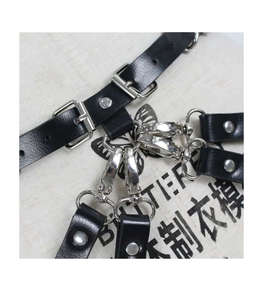 Body Harness With Metal Chain Waist Leg Cage