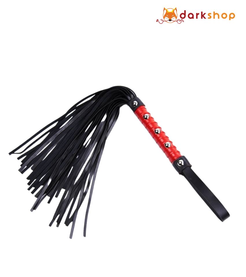 Romantic Leather Flogger Whip with Wrist Loop