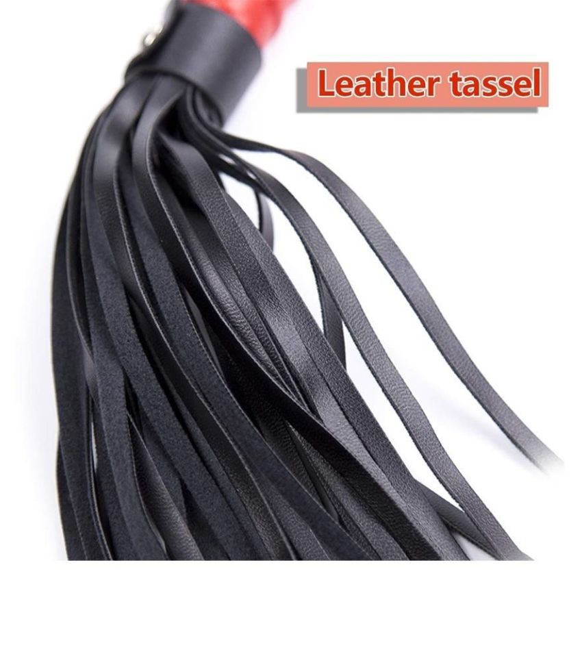 Romantic Leather Flogger Whip with Wrist Loop