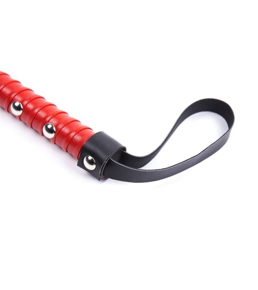 Romantic Leather Flogger Whip with Wrist Loop
