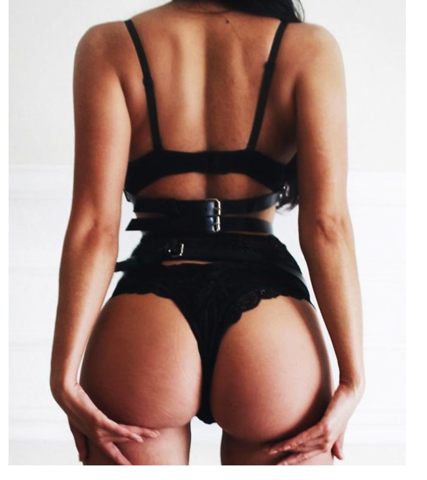 Punk Goth Leather Body Harness Bondage Belt